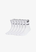 adidas Performance UNISEX 3-STRIPES HALF-CUSHIONED 6 PAAR PACK - Sports socks - white