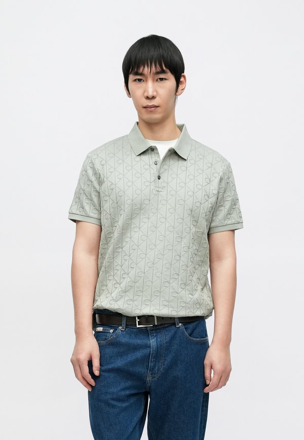 Calvin Klein MERCERIZED EMBLEM - Jumper - forest fog