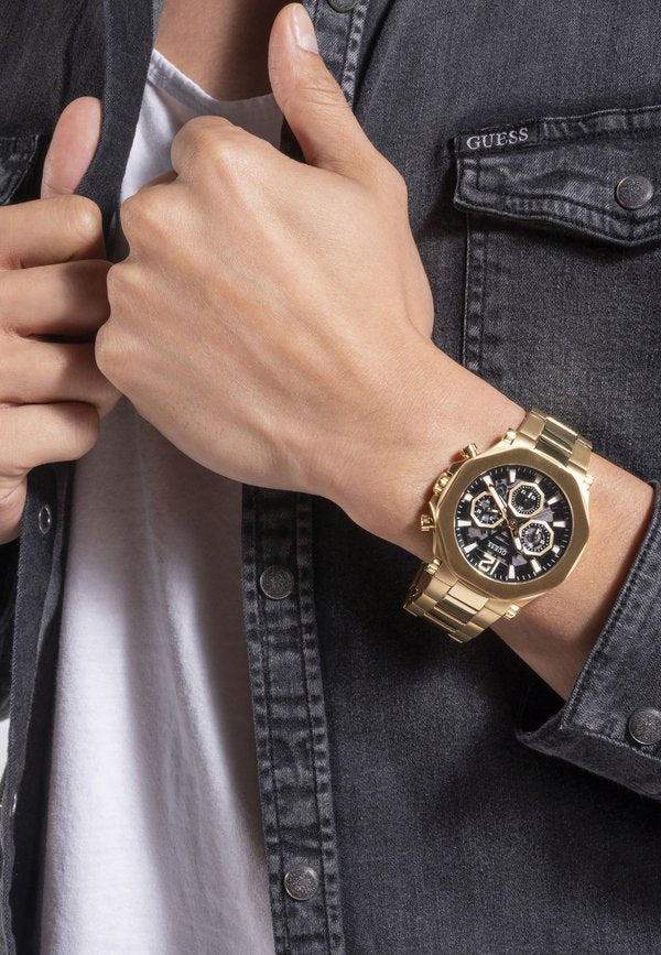 Guess EDGE - Chronograph watch - gold tone