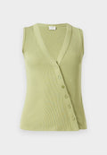 Abercrombie & Fitch BARE POWDERED BUTTON THROUGH LONGLINE VEST
