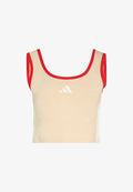 adidas Sportswear STADIUM TANK - Top - crystal linen   pure ruby   off white