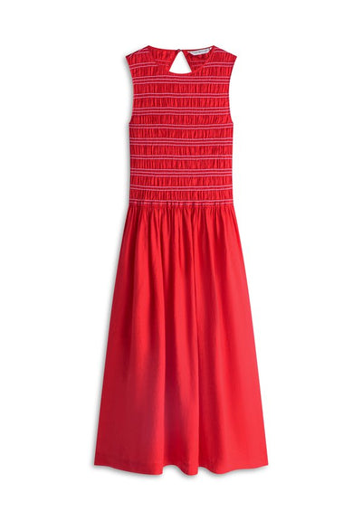 Tommy Hilfiger PURE LINEN SMOCK SLEEVELESS MIDI DRESS