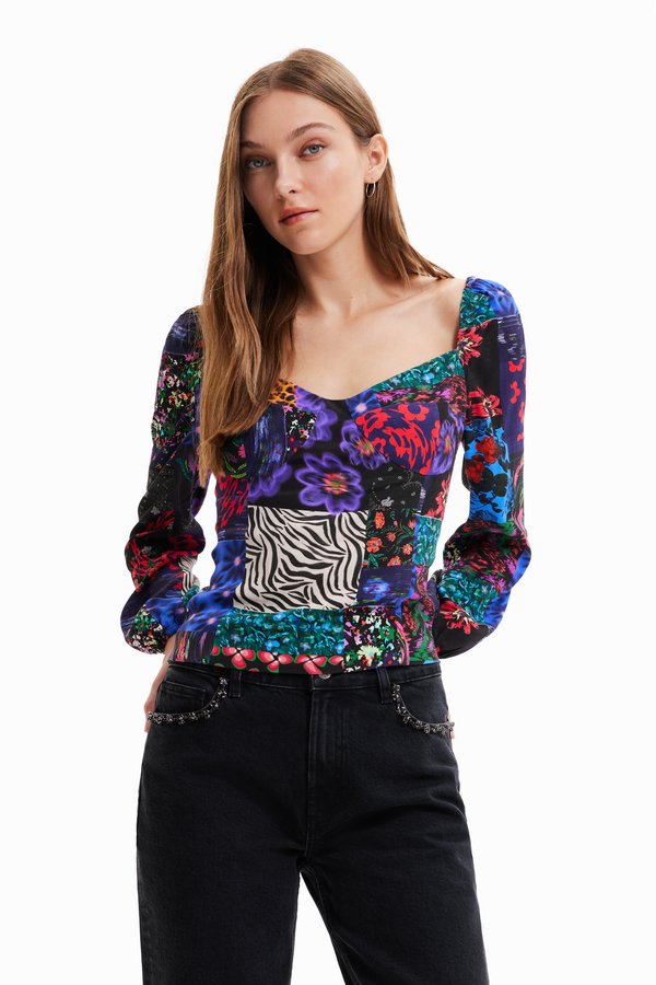 Desigual PATCHWORK CORSET BLOUSE