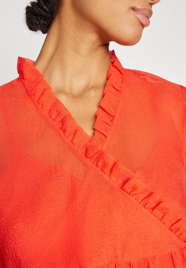 VILA VILONA V-NECK 2/4 SHORT DRESS