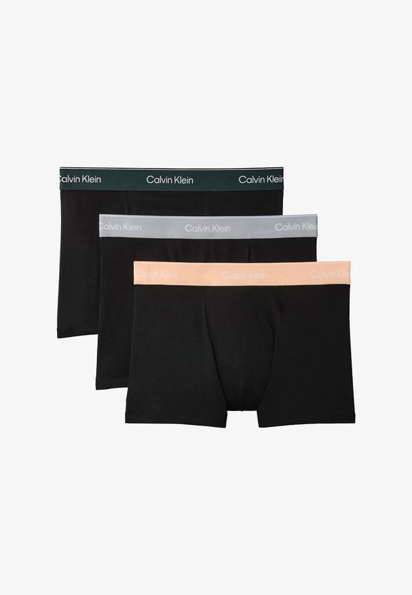 Calvin Klein Underwear 3 PACK - Trunks - black w  darkest spruce wb