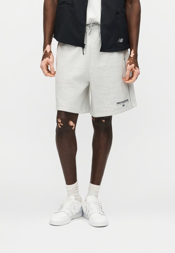 New Balance LINEAR GRAPHIC - Shorts - ash heather