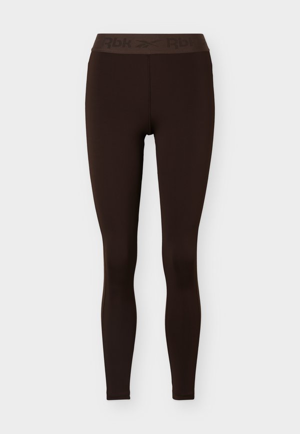 Reebok CORE FITNESS TRAINING RUCHED  - Leggings - espresso