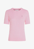 Tommy Hilfiger CABLE  - Basic T-shirt - classic pink