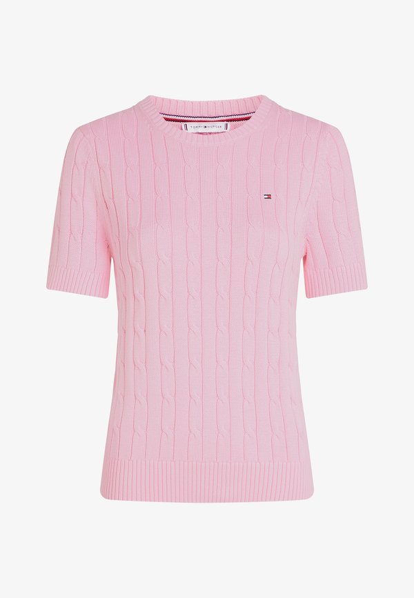 Tommy Hilfiger CABLE  - Basic T-shirt - classic pink
