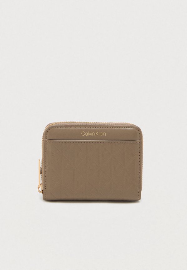 Calvin Klein EMBLEM ZIP AROUND - Wallet - desert taupe