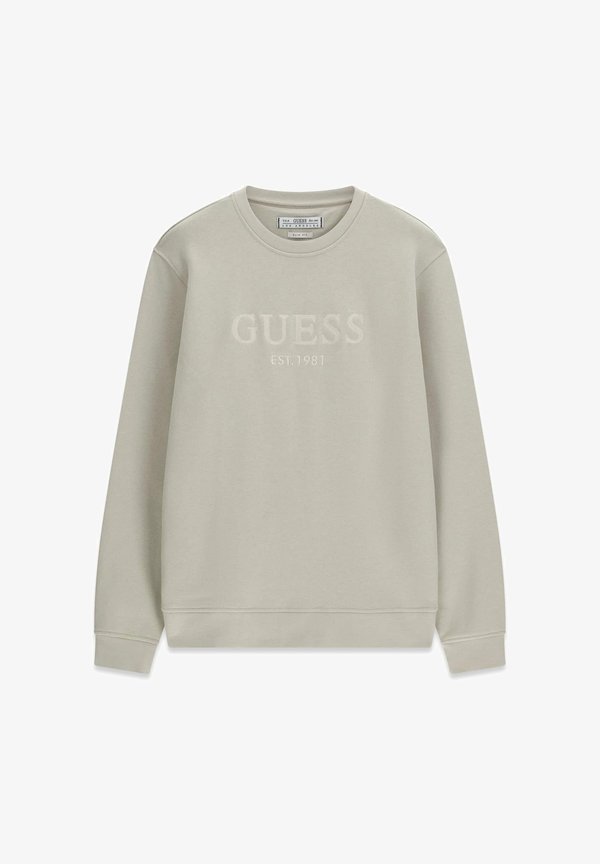 Guess BESTICKTES LOGO-SWEATSHIRT - Sweatshirt - hellgrau
