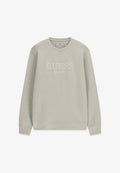 Guess BESTICKTES LOGO-SWEATSHIRT - Sweatshirt - hellgrau
