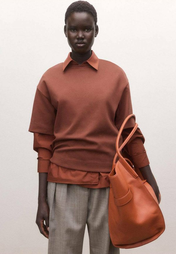 Mango Basic T-shirt - brown