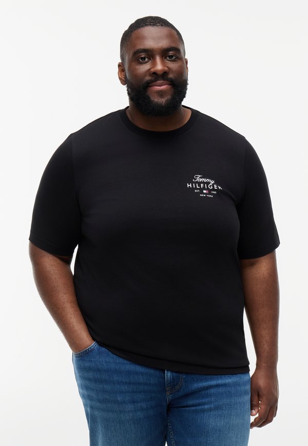 Tommy Hilfiger BT-SCRIPT STACK TEE-B - BRAND LOVE - Basic T-shirt - black