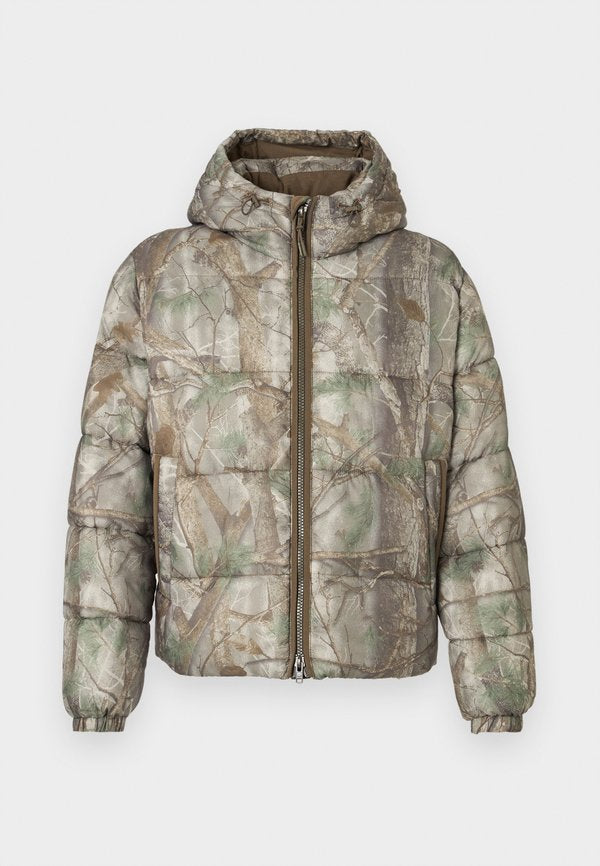 Abercrombie & Fitch AIRCLOUD HOODED PUFFER CAMO