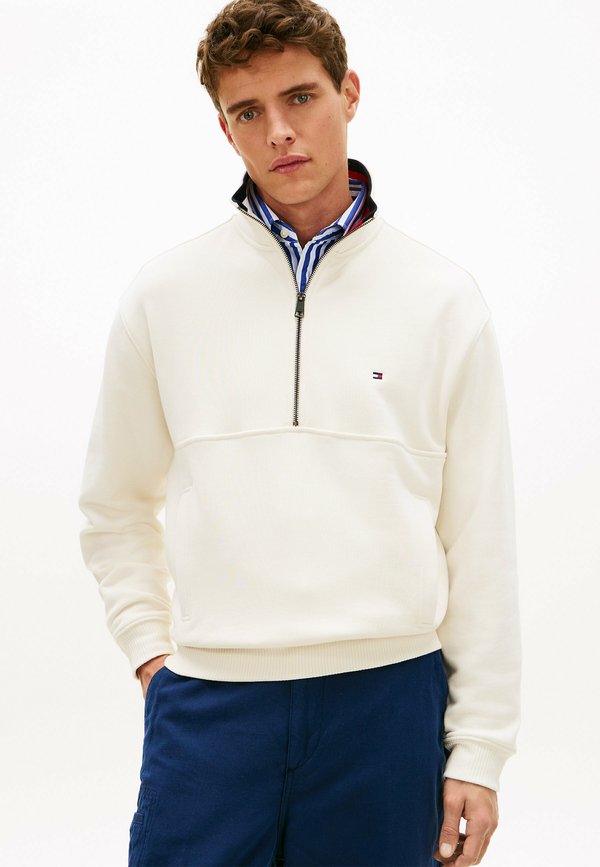 Tommy Hilfiger FLAG ZIP - Sweatshirt - ivory petal
