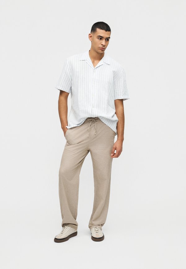 Selected Short sleeved linen blend