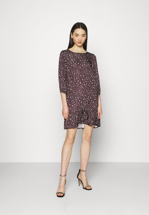 NU-IN CREW NECK TIERED MINI DRESS