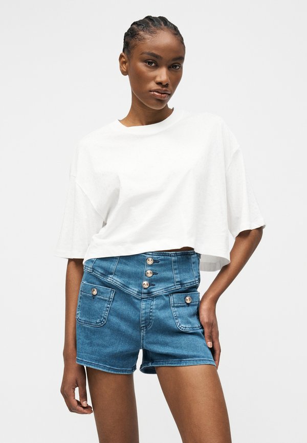 Guess RHINESTONE CROP TEE