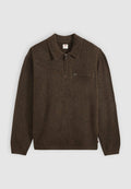 Levi's® BOULDER COLLARED HALF ZIP - Jumper - hot fudge heather