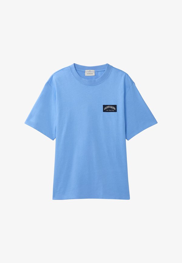 Calvin Klein Jeans EASY COLLEGIATE BADGE TEE - Print T-shirt - blue descent