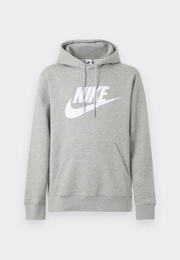 Nike Sportswear CLUB - Hoodie - dark grey heather/light smoke grey/white