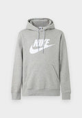 Nike Sportswear CLUB - Hoodie - dark grey heather/light smoke grey/white