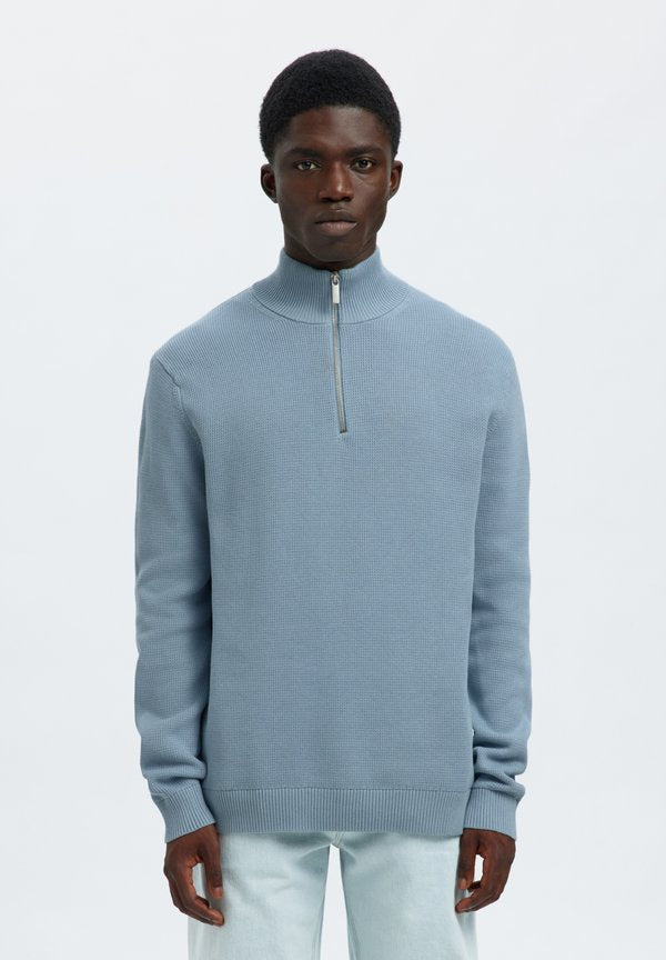 Selected SLHDANE LS KNIT STRUCTURE HALF ZIP NOOS