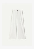 Bershka WIDE - Trousers - white
