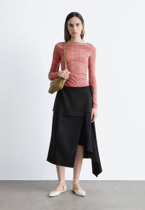 & OTHER STORIES RUCHED FLORAL