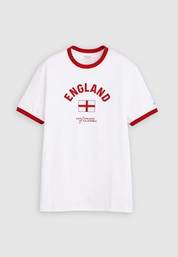 Levi's® FOOTBALL RINGER - Print T-shirt - white/red