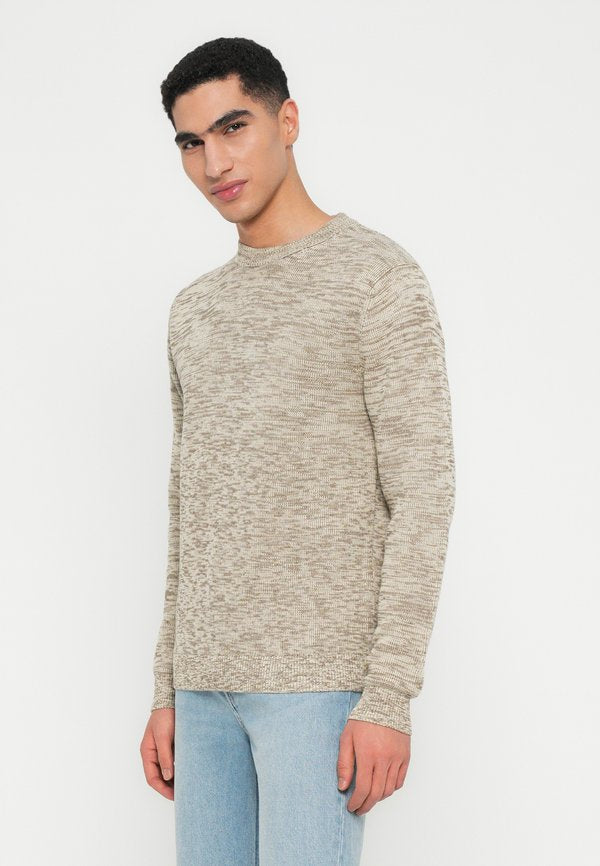 Selected SLHDANE LS KNIT STRUCTURE CREW NECK NOOS
