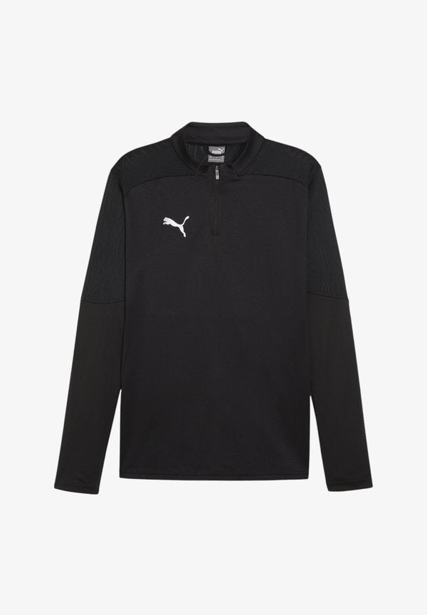 Puma TEAMFINAL TRAINING 1/4 ZIP  - Long sleeved top - schwarzsilbernull