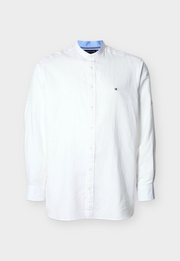 Tommy Hilfiger PLUS REGULAR FIT LINEN BLEND GRANDAD COLLAR SHIRT