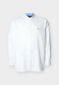 Tommy Hilfiger PLUS REGULAR FIT LINEN BLEND GRANDAD COLLAR SHIRT