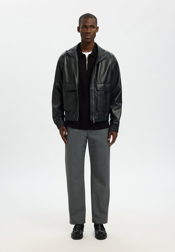 Selected SLHTELLER FN RELAXED HALF ZIP POLO NOOS