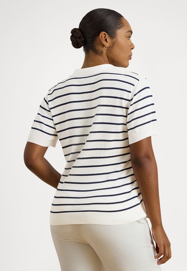 Lauren Ralph Lauren Woman STRIPED COTTON-BLEND POLO