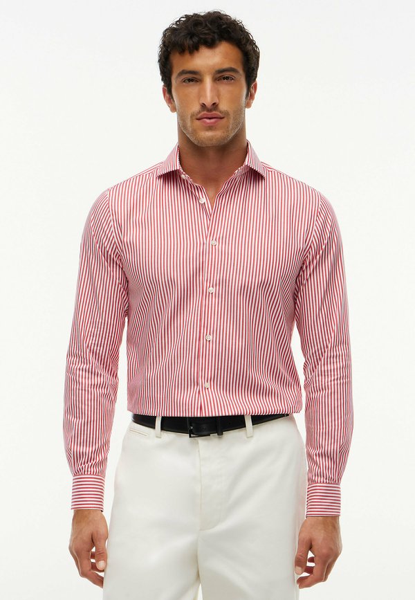 Tommy Hilfiger TOMMY HILFIGER NEW YORK LABEL SLIM FIT FLEX COLLAR SHIRT - Shirt - medium red white