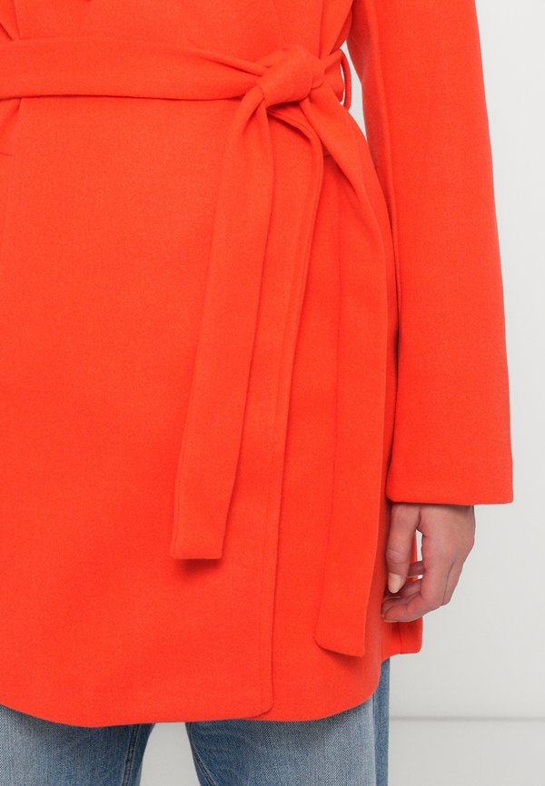 VILA VICOOLEY COLLAR BELT COAT