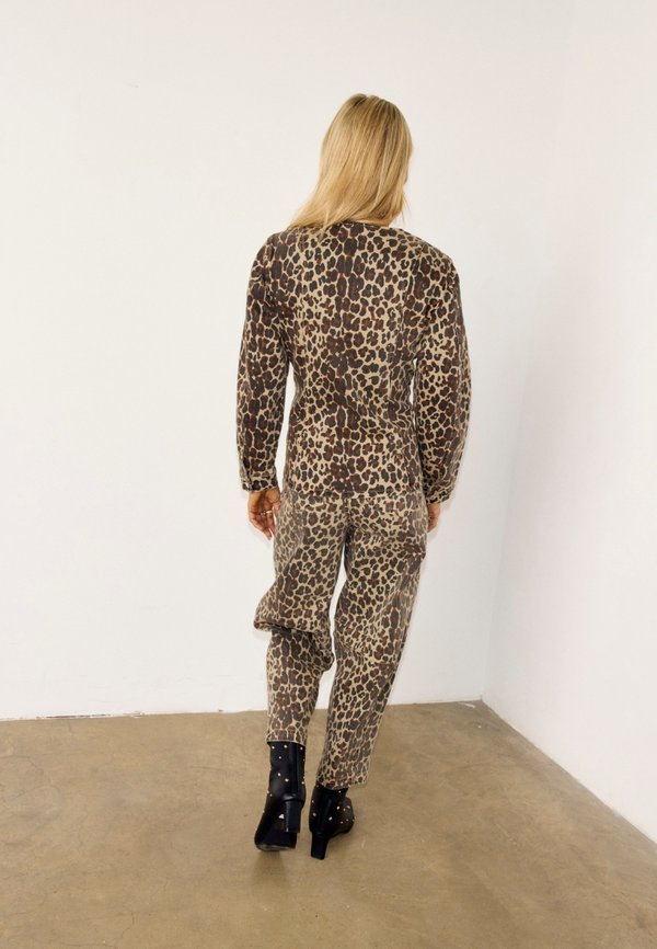 Never Fully Dressed LEOPARD BARREL JEANS