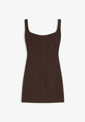 Bershka Jersey dress - dark brown