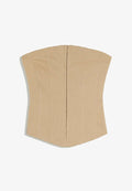 Bershka TOP BANDEAU - Top - camel