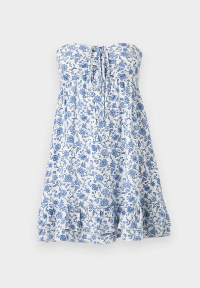 Hollister Co. STRAPLESS RUFFLE BABYDOLL MINI