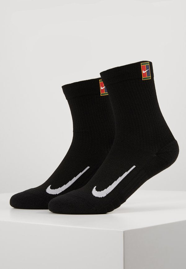 Nike Performance COURT MULTIPLIER CUSHIONED 2 PACK UNISEX - Sports socks - black