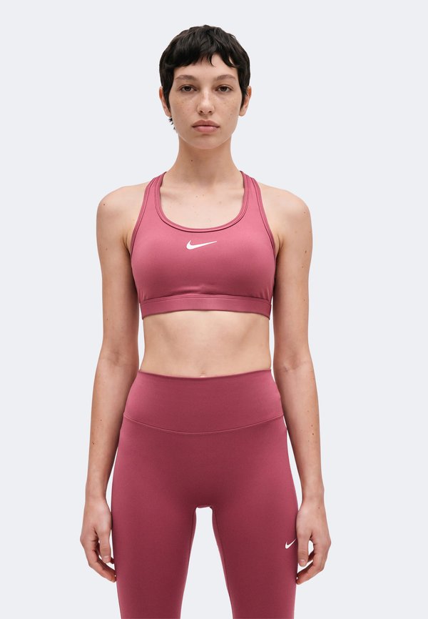 Nike Performance BRA - Medium support sports bra - pink smoke/white