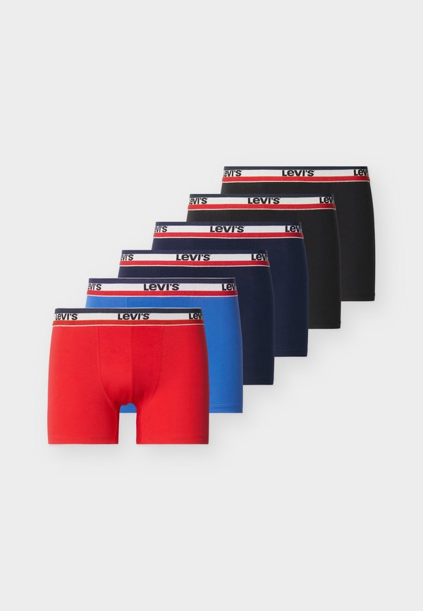 Levi's® MEN REPEAT LOGO BRIEF 6 PACK - Boxer briefs - black/red/blue