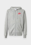 Nike Sportswear CLUB - Zip-up sweatshirt - grey heather/smoke grey/white