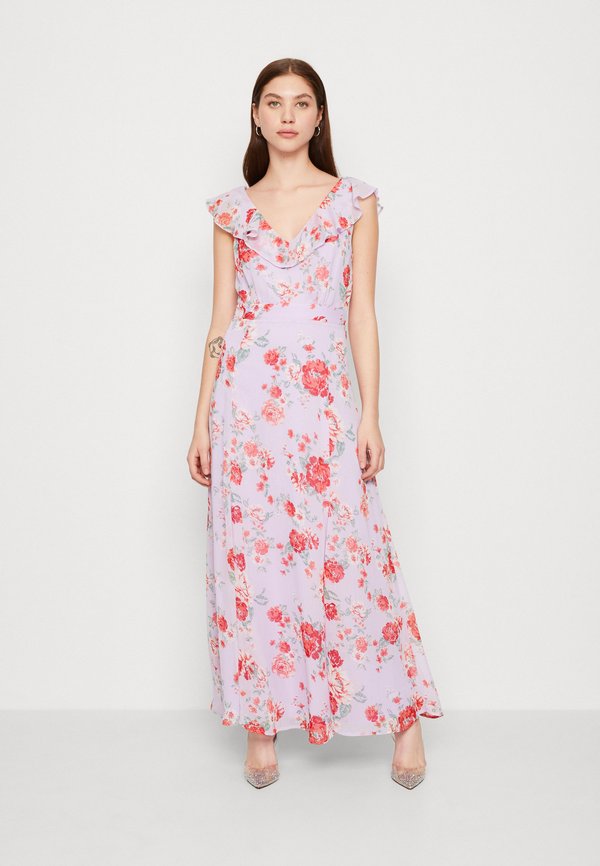 VILA VIRILLA V NECK FRILL ANKLE DRESS