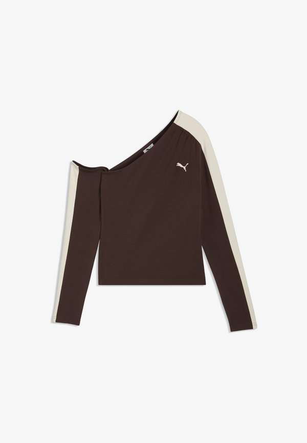 Puma ASYMMETRIC  - Long sleeved top - chocolate brown
