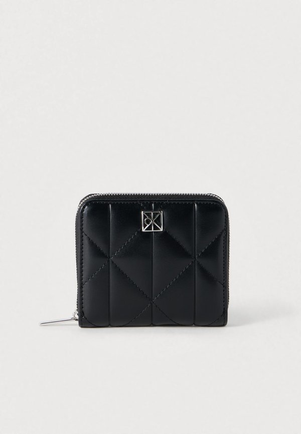 Calvin Klein QUILTED SQUARE ZIP AROUND - Wallet - black